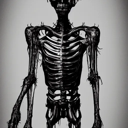 Image similar to full body, horrifying, killer, creepy, dead, detailed, 8 k, hyperrealistic, dramatic lighting, high resolution, cinematic, bendy and the ink machine style