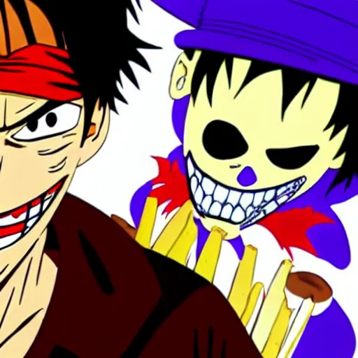 Image similar to Luffy as The Joker