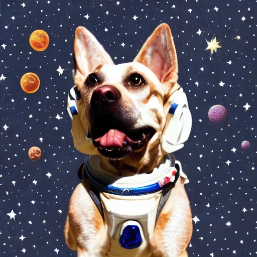 Image similar to a space dog