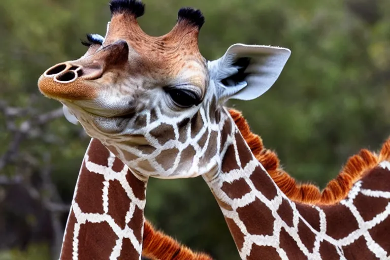 Image similar to a giraffe snake hybrid