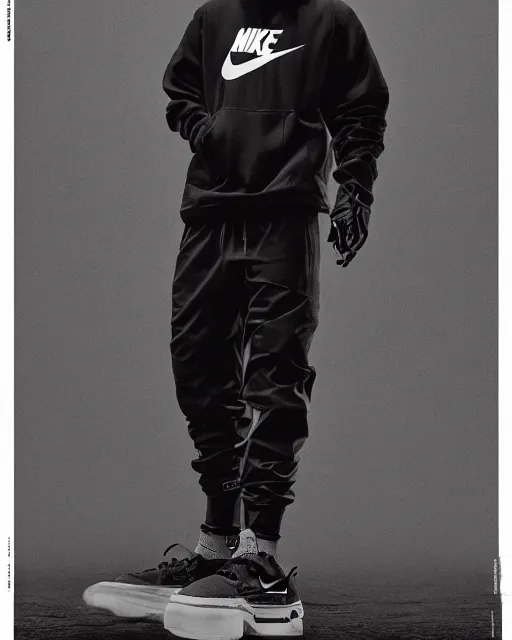 Image similar to Medium shot of Erolson Hugh wearing Nike ACG+Acronym P31-DS Pants in the style of greg rutkowski