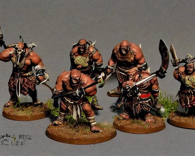 Prompt: group vintage photograph of a warrior orc tribe, highly detailed, warhammer, warcraft