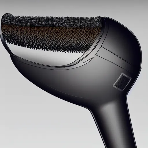 Prompt: hair dryer sideview, industrial design, highly detailed, rendered, keyshot, unreal engine, hard shadows, cinematic light, dynamic lines, 4 k