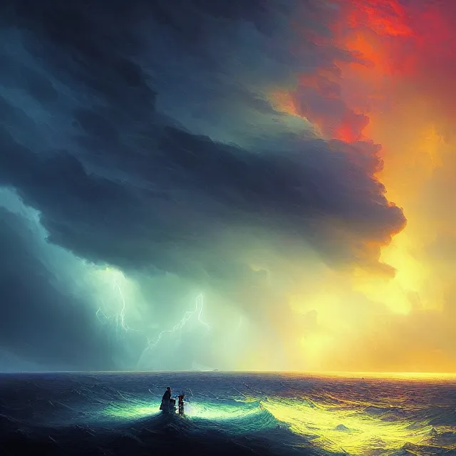 Prompt: the eye of the storm, colorful, sharp and focus, ultra detailed, beautifully lit, astrophotography, in the art style of dan mumford, ivan aivazovsky and marc simonetti