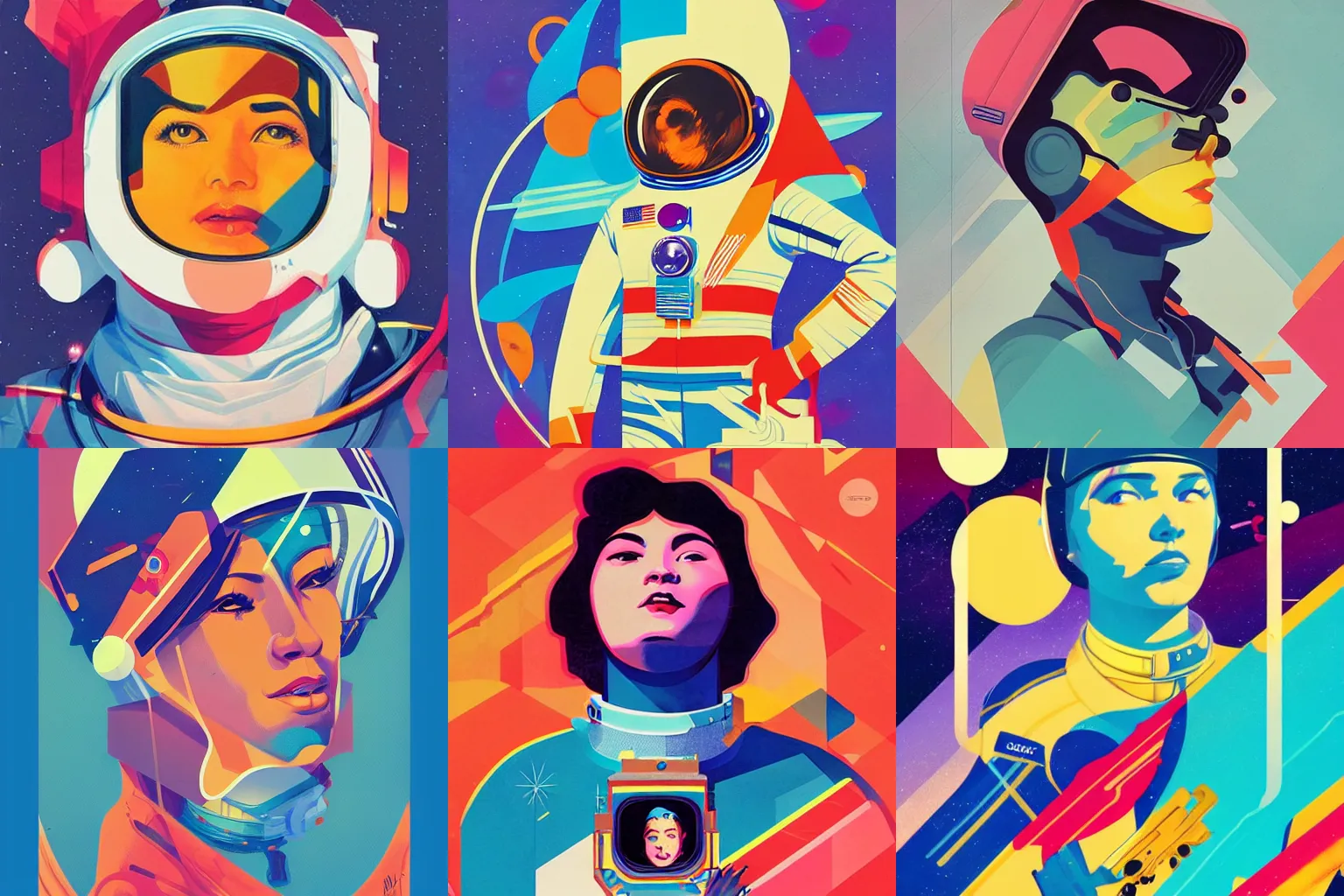 Prompt: astronaut, Vibrant, by Sachin Teng + Karol Bak + Rolf Armstrong