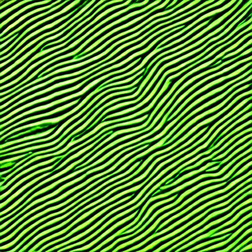 Prompt: a green pressure wave propagating through a woven material