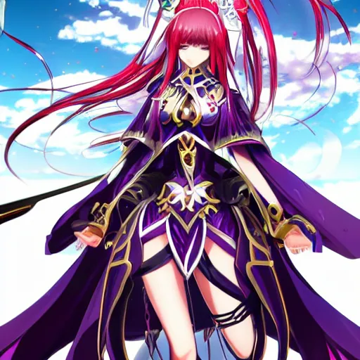 Image similar to a new unique goddess anime character in armor high res, beautiful, dark