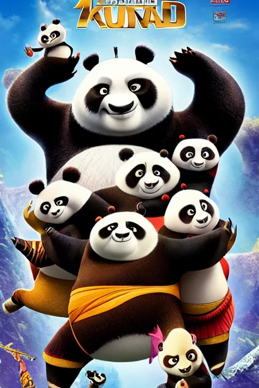 Prompt: kungfu panda 4 poster, upcoming movie, dreamworks animation, high quality, movie poster