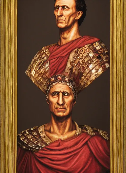 Image similar to a full portrait photo of julius caesar, f / 2 2, 3 5 mm, 2 7 0 0 k, lighting, perfect faces, award winning photography.