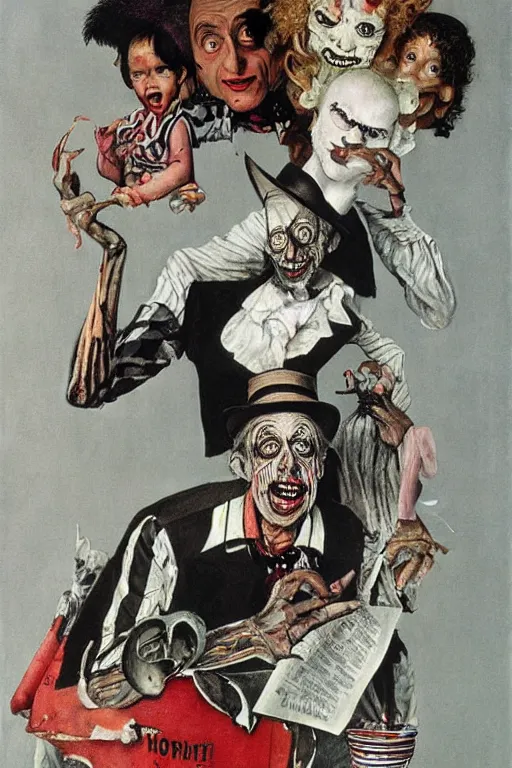 Image similar to beetlejuice painted by norman rockwell