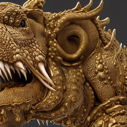 Image similar to octophant rex, 3 d high definition, trending on artstation, photorealistic, high resolution, vray, 8 k, octane,, hdr, hyper detailed, insane details, intricate, elite, ornate, elegant, unreal engineweta digital, micro details, 3 d sculpture, structure, ray trace, insane details, intricate, elite, ornate, elegant