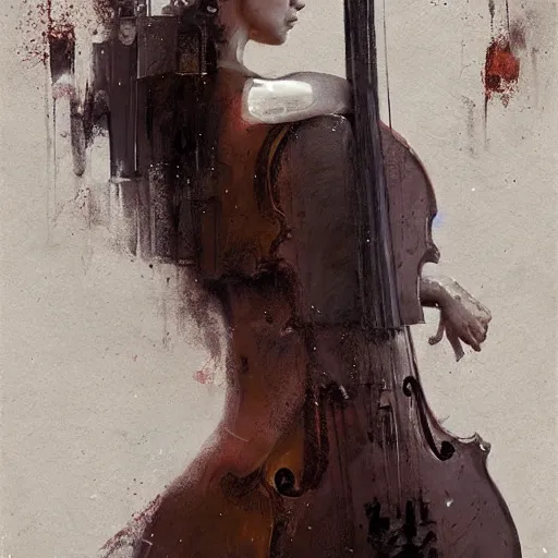 Image similar to body as a cello by greg rutkowski