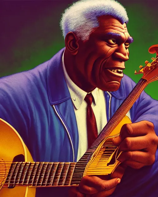 Prompt: disney pixar portrait 8 k photo of blues musician howlin'wolf : : by weta, greg rutkowski, wlop, ilya kuvshinov, rossdraws, artgerm, annie leibovitz, rave, unreal engine, alphonse mucha : :