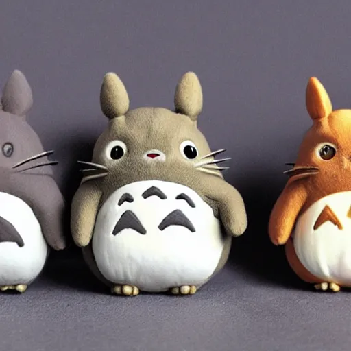 Image similar to totoro as a calico critters