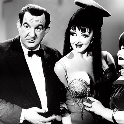 Image similar to Abbott and Costello meet Elvira