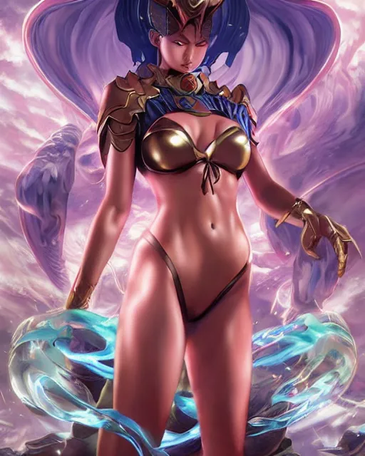 Prompt: the destroyer of worlds, artwork by artgerm, magical forest, art by Moebius and Yusei Uesugi