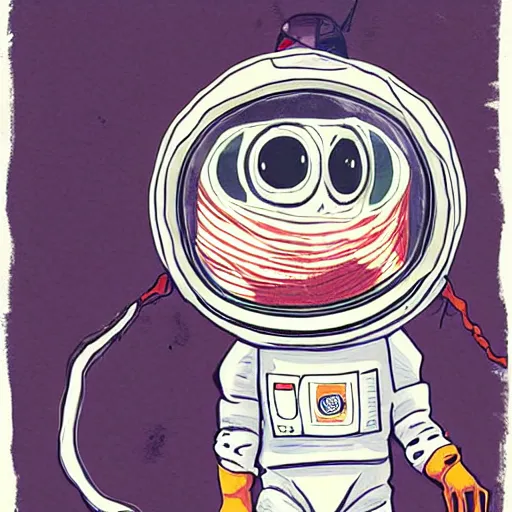 Image similar to pepe astronaut illustration by Jeff lemire