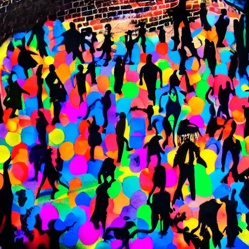 Image similar to shadow people meet color people