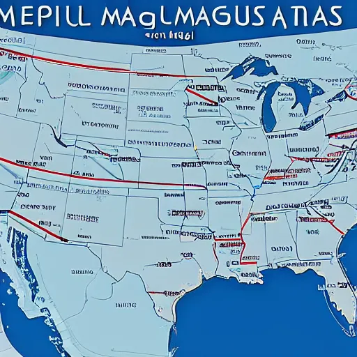 Image similar to futuristic dream high speed rail map maglev of the united states, map, svg, diagram