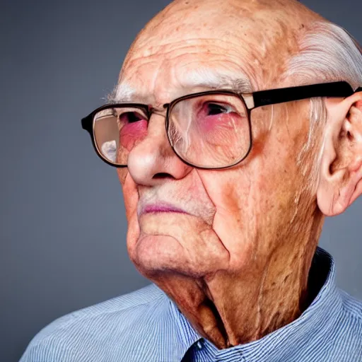 a 99 year old man from New York, no beard, balding, | Stable Diffusion ...