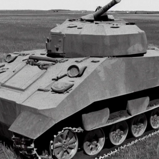 Image similar to a canadian tank on an alberta field