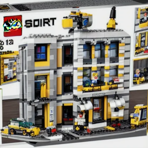 Prompt: Mar-a-Lego FBI raid Lego set