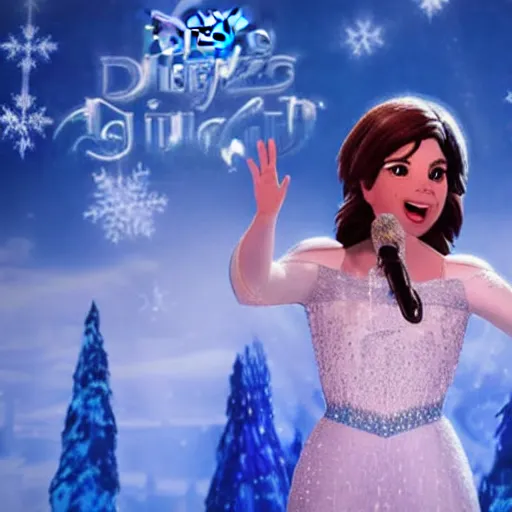 Image similar to laura boldrini singing let it go, disney, frozen, still from movie