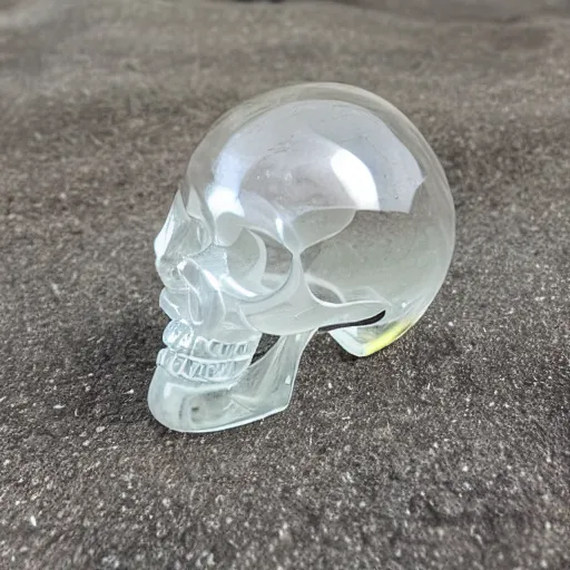 Prompt: clear quartz skull