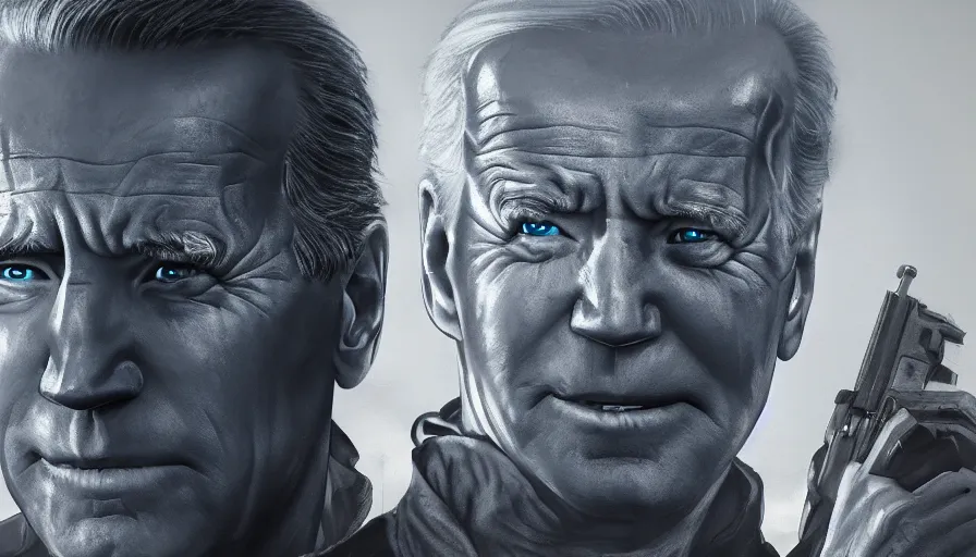 Prompt: Joe Biden is a Terminator, hyperdetailed, artstation, cgsociety, 8k