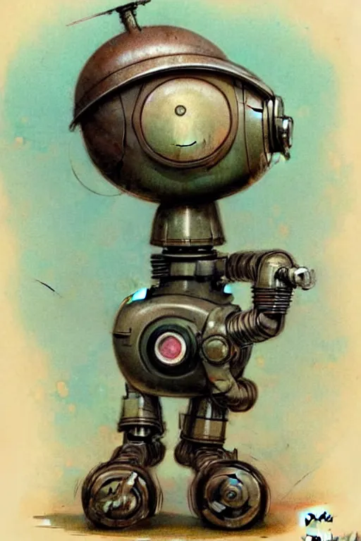 Image similar to ( ( ( ( ( 1 9 5 0 s robot. muted colors. ) ) ) ) ) by jean - baptiste monge!!!!!!!!!!!!!!!!!!!!!!!!!!!!!!