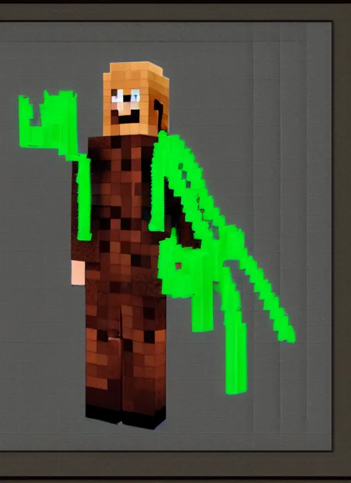 Prompt: an evil mage named lalu, detsiled intricate minecraft character