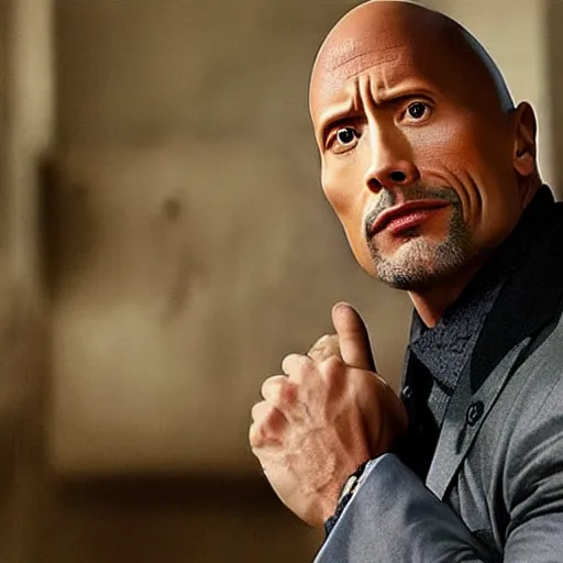 Prompt: dwayne johnson as detective sherlock holmes, an film still