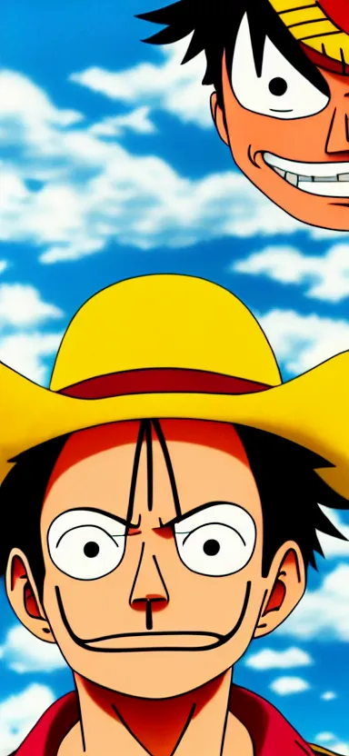 Image similar to a portrait photo of luffy as walter white, side shot, by professional photographer, 8 k resolution, high quality