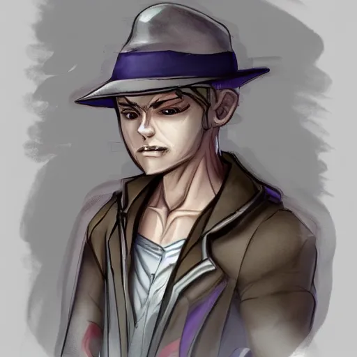 Prompt: boy good anatomy archwizzard in a hat digitalart conceptart