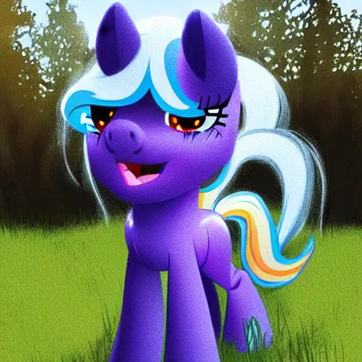 Image similar to photo of a my little pony that looks like a sasquatch