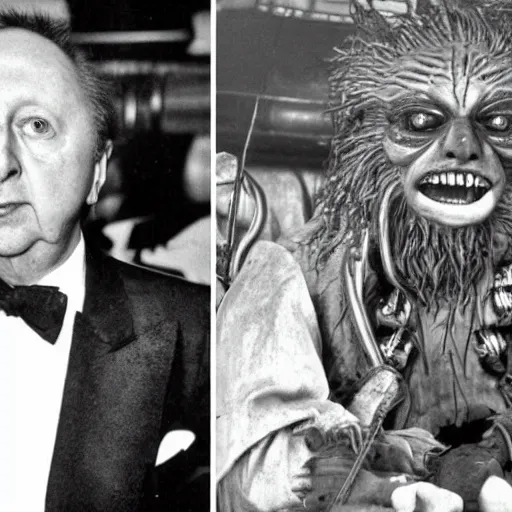 Prompt: Arthur Scargill in the Moss Eisley Cantina, beat poet, first nation colour pallet, part of Federation of Planets