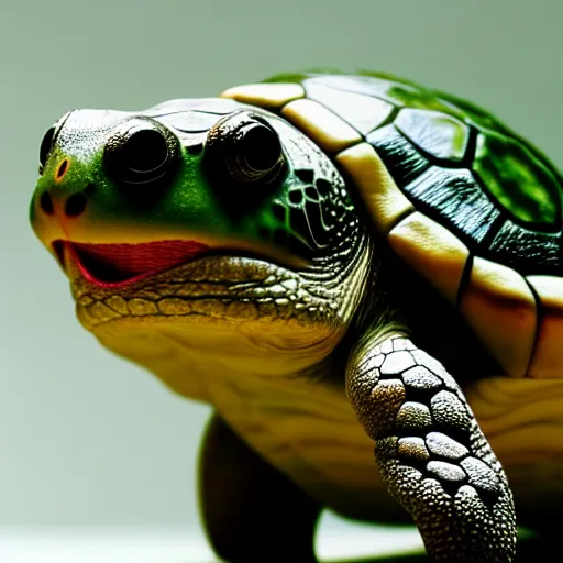 Image similar to , a mouse turning into a turtle, ultra realistic, intricate details, highly detailed, photorealistic, octane render, 8 k, unreal engine.