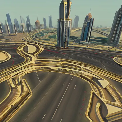 Prompt: gta : dubai, ornate