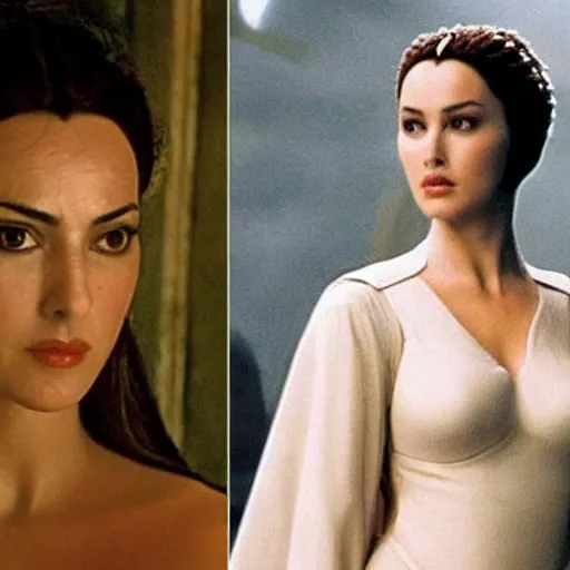 Prompt: monica bellucci playing padme amidala in star wars