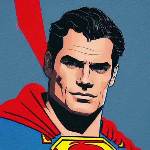 Image similar to Henry Cavill Superman profile picture by Sachin Teng, asymmetrical, Organic Painting, Matte Painting, geometric shapes, hard edges, graffiti, street art:2 by Sachin Teng:4