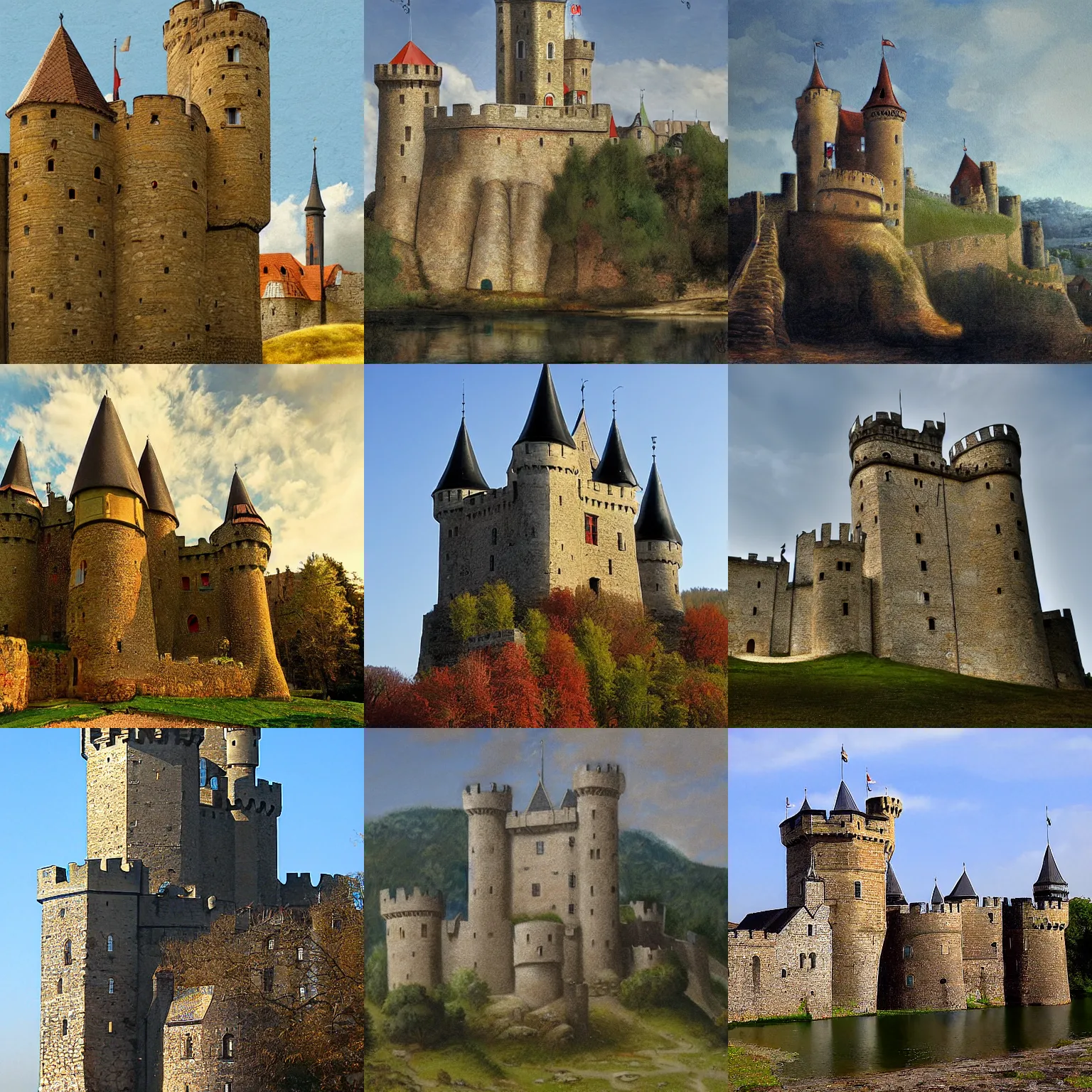 Prompt: medieval castle, by jan sluyters