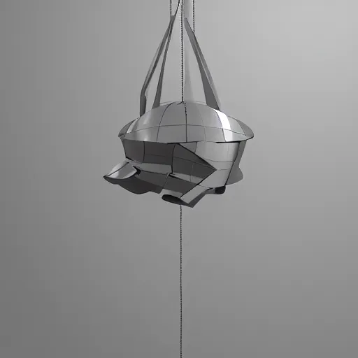 Image similar to a lamp hanging from the sealing, modern aesthetic, sci - fi look, by frank gehry, concept art