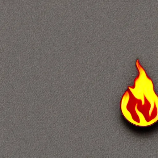 Prompt: an award - winning photo of a retro minimalistic clean fire warning enamel pin, behance