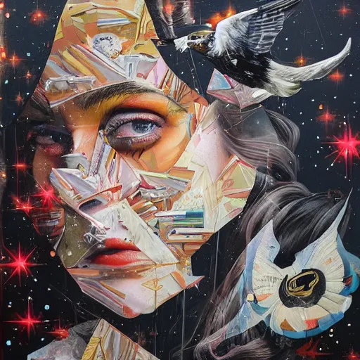 Prompt: phantom grip, the edge of the universe (on film), by Sandra Chevrier and Karol Bak