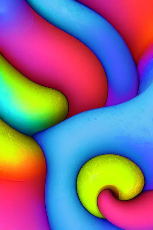 Prompt: a multicolor swirl, 4k, unreal render, octane engine