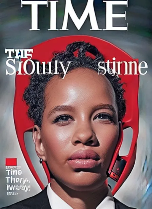 Prompt: TIME magazine cover, the coming AI singularity, welcome to the real world