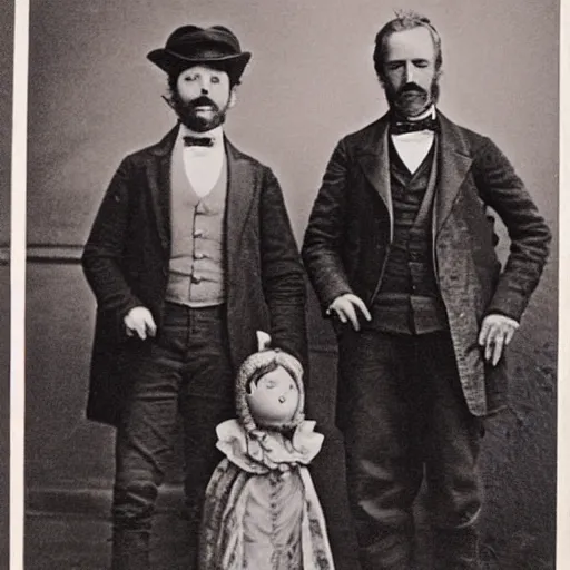 Prompt: photo of rick and morty in 1 8 8 0 s