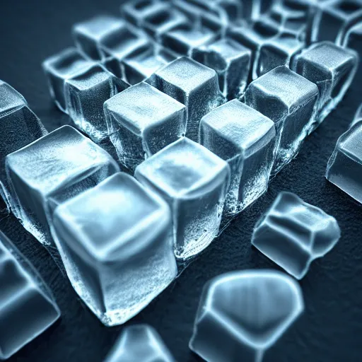 Prompt: the word hot made of ice cubes, 3 d maya render, octane render, cgsociety