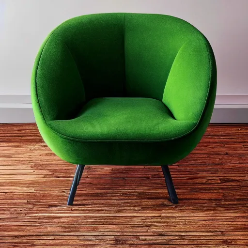 Image similar to an armchair in the shape of an avocado