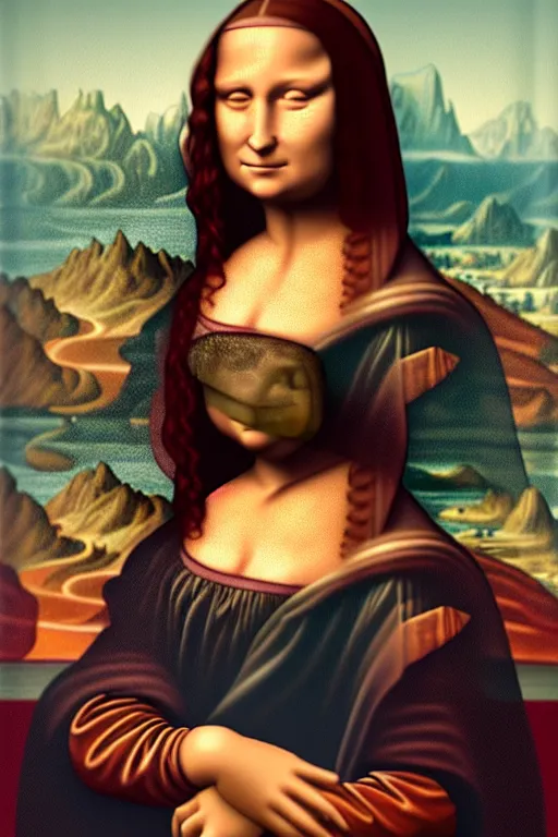 Image similar to cyborg mona lisa by leonardo da vinci, ultra detailed, 4 k